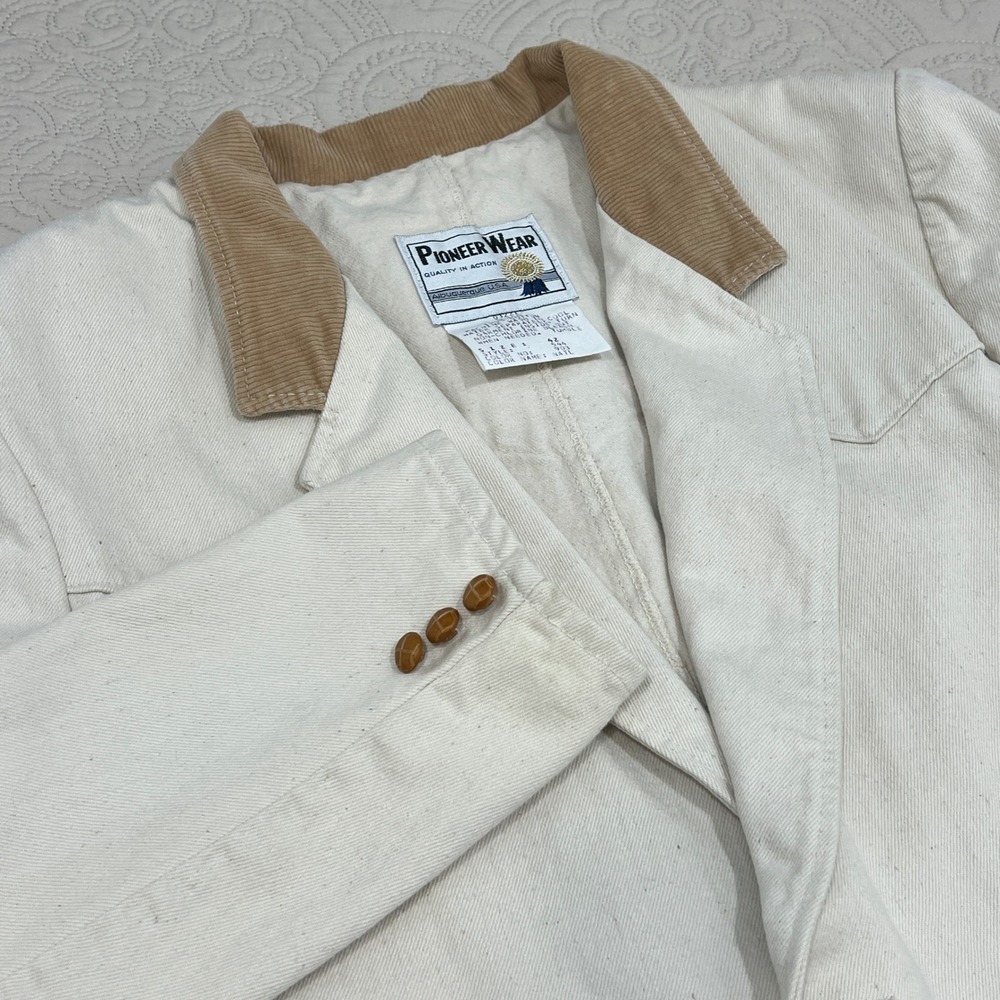 Vintage Pioneer Wear Western Sport Coat USA 42 Canvas Corduroy Cowboy Blazer